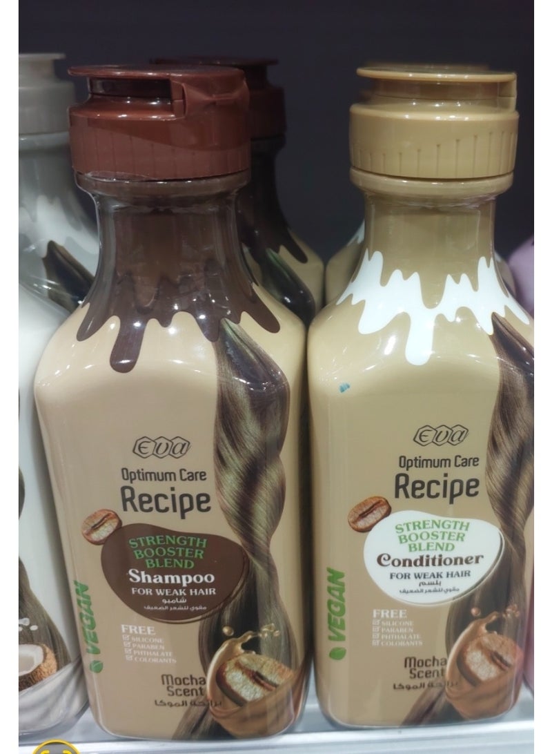 Eva Shampoo FOR WEAK HAIR +CONDITIPNER for WEAK HAIR with MOCHA Scent 370+370ML